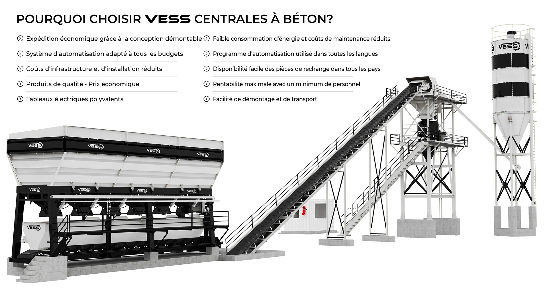 CENTRAL A BETON VESS 30 m³ / HEURE