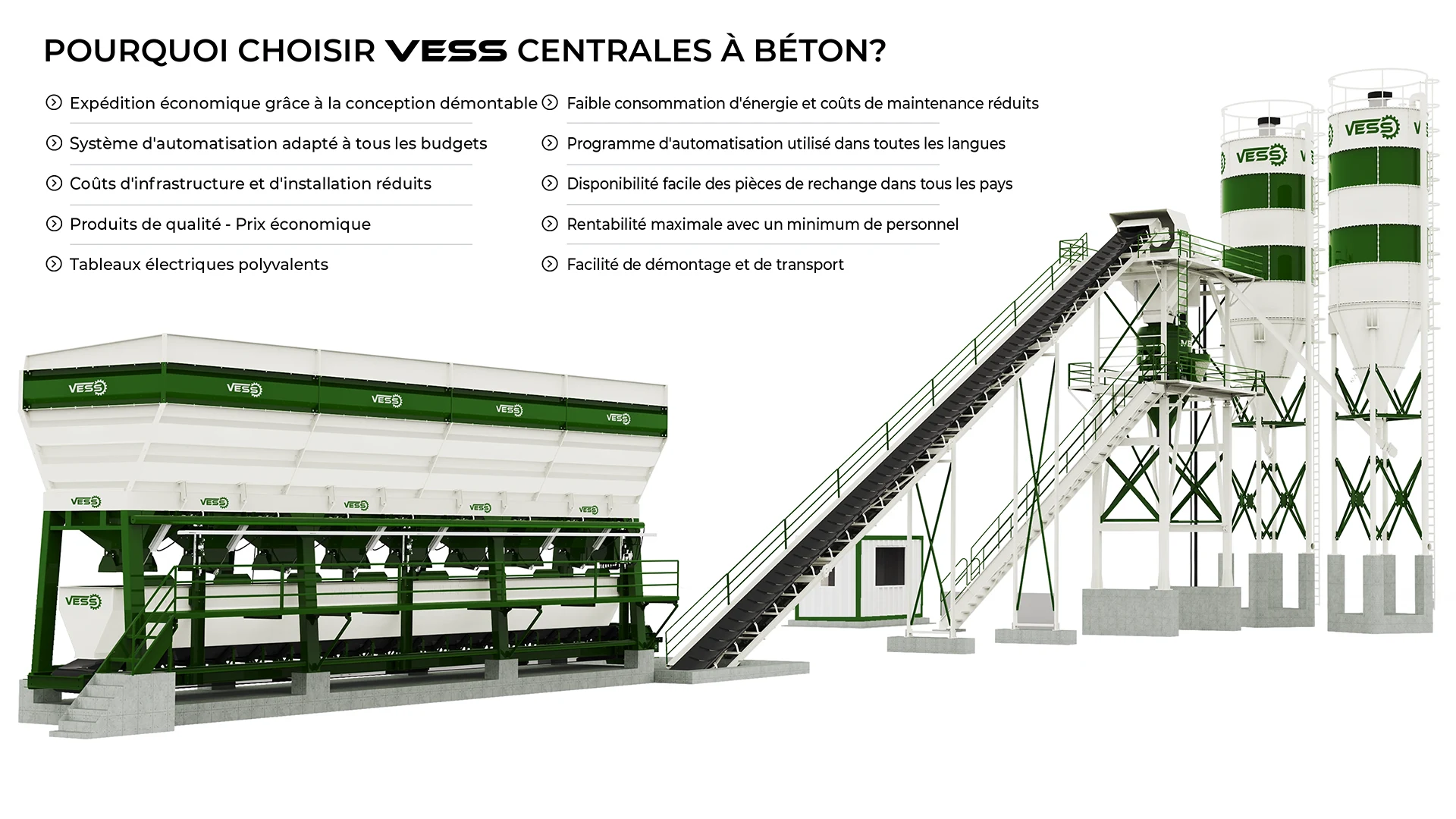 CENTRAL A BETON VESS 45 m³ / HEURE